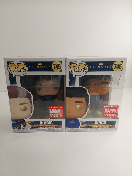 Funko Pop Marvel Eternals Ikaris 745 and Kingo 746 Lot