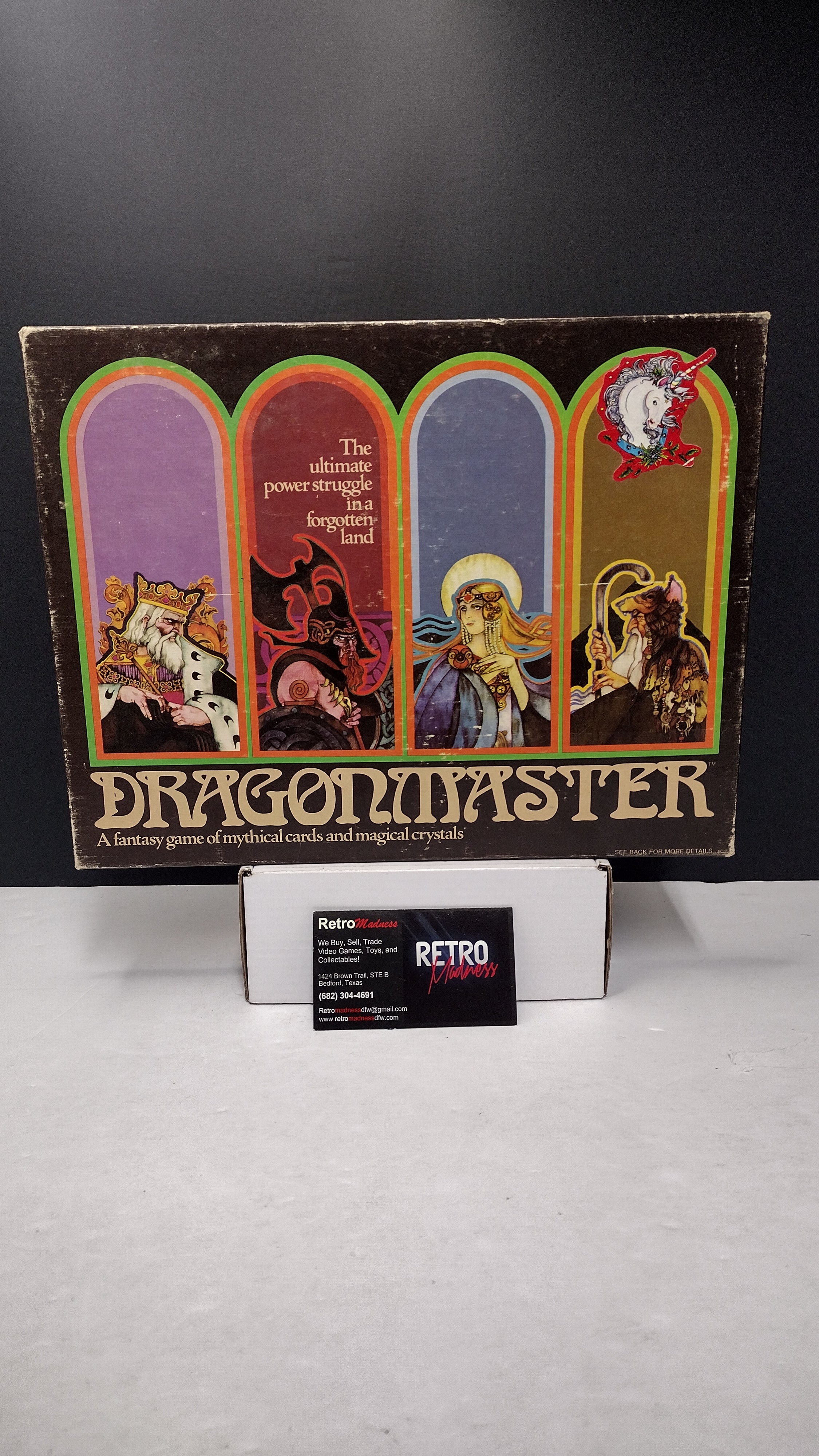 Vintage 1981 Milton Bradley E.S. Lowe Dragonmaster Card Game (100% Complete with Crystals & Manual)
