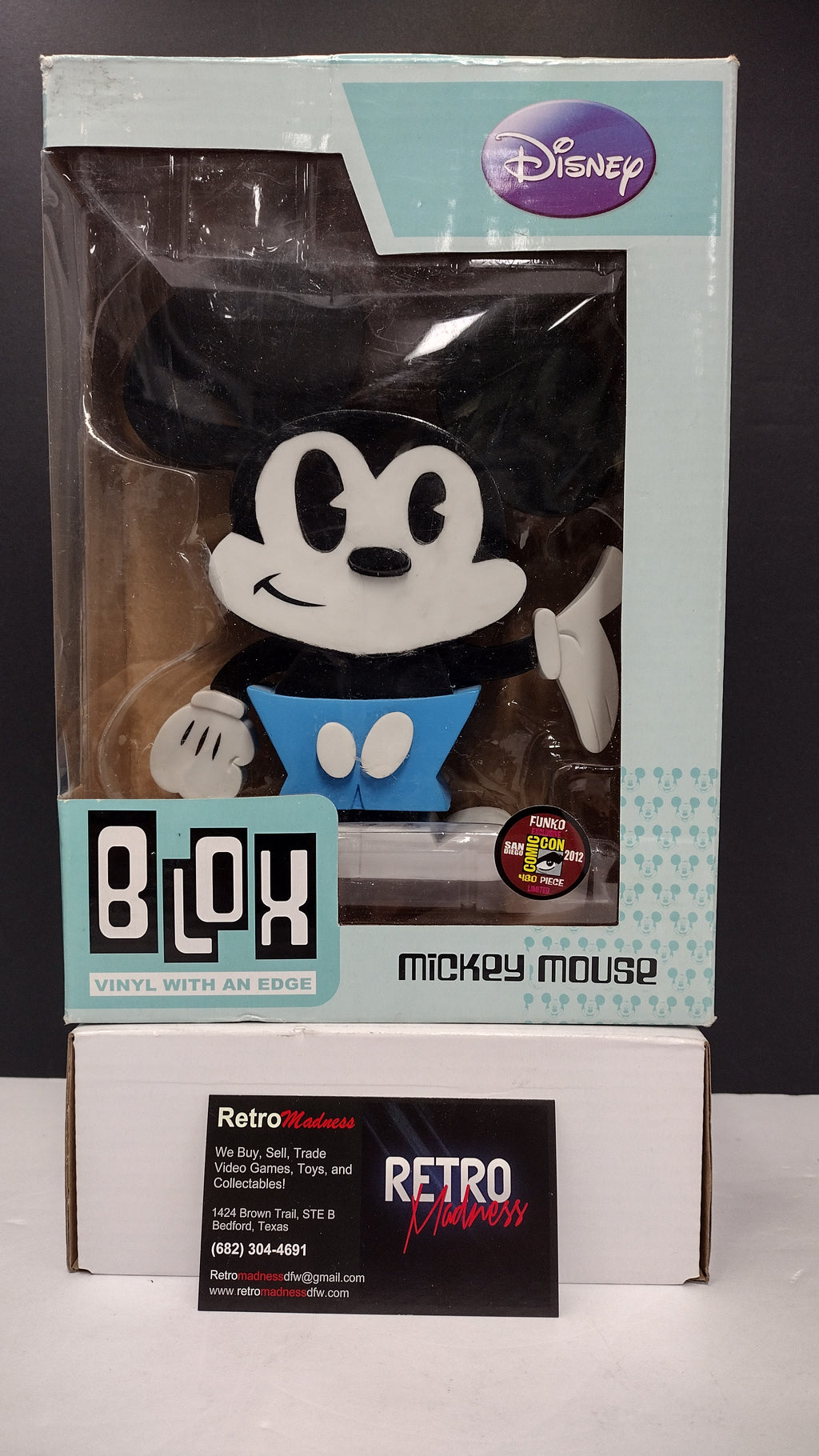 Disney Funko Blox Vinyl Figure Mickey Mouse  2012 SDCC Exclusive