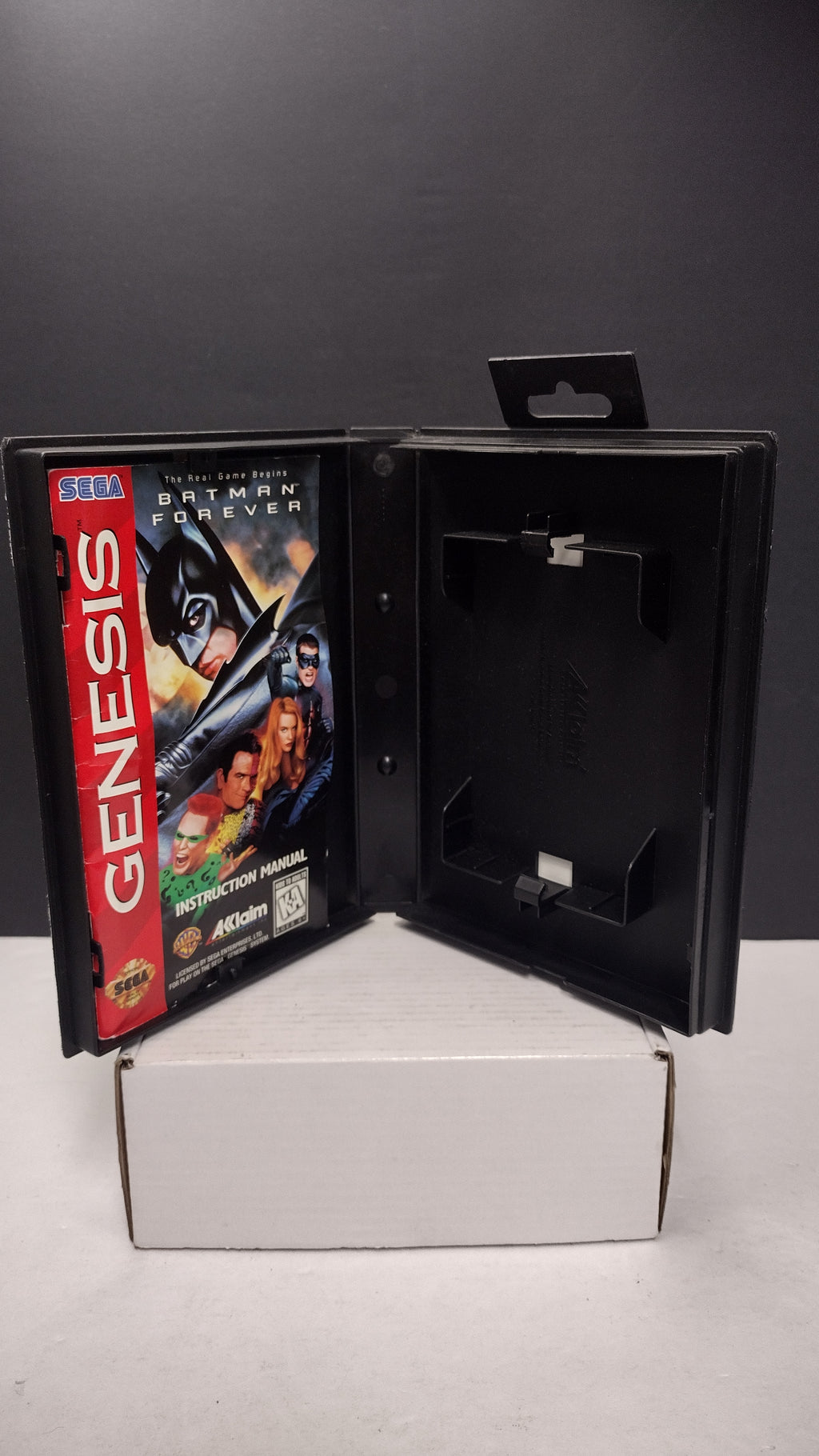 Vintage Batman Forever Sega Genesis Box & Manual Only (No Game)