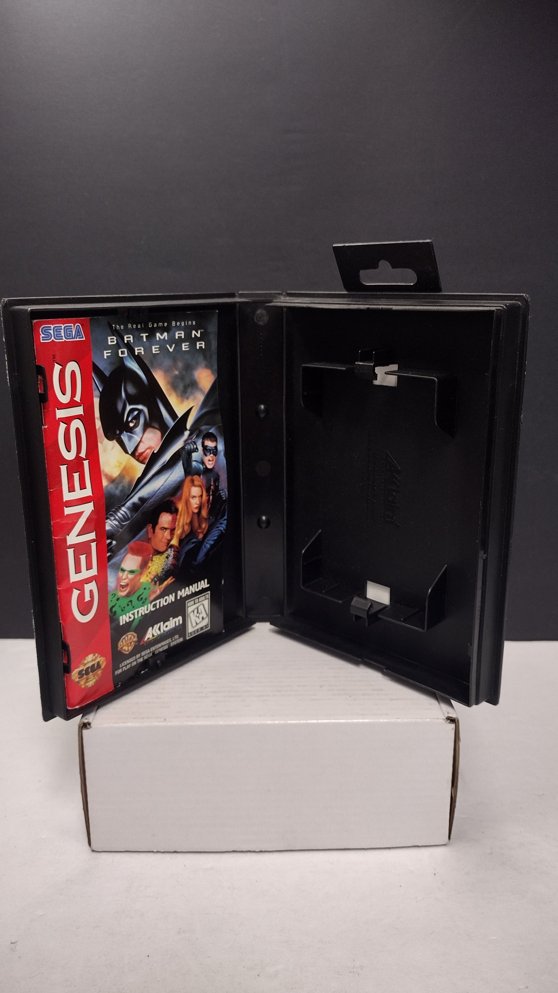 Vintage Batman Forever Sega Genesis Box & Manual Only (No Game)