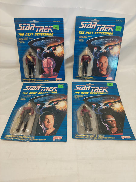 Vintage Star Trek The Next Generation Figures Lot Galoob