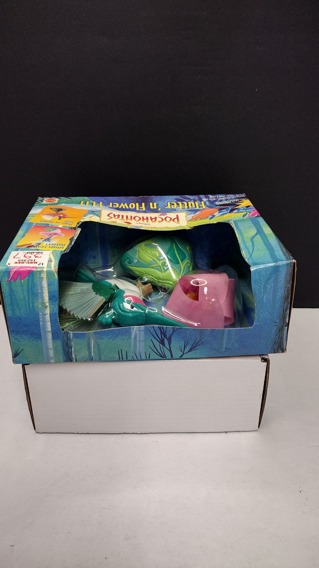 Vintage 1995 Mattel Disney’s Pocahontas: "Flutter 'N FLower" Flit Action Figure – Brand New / Factory Sealed (Slight Card Bowing)
