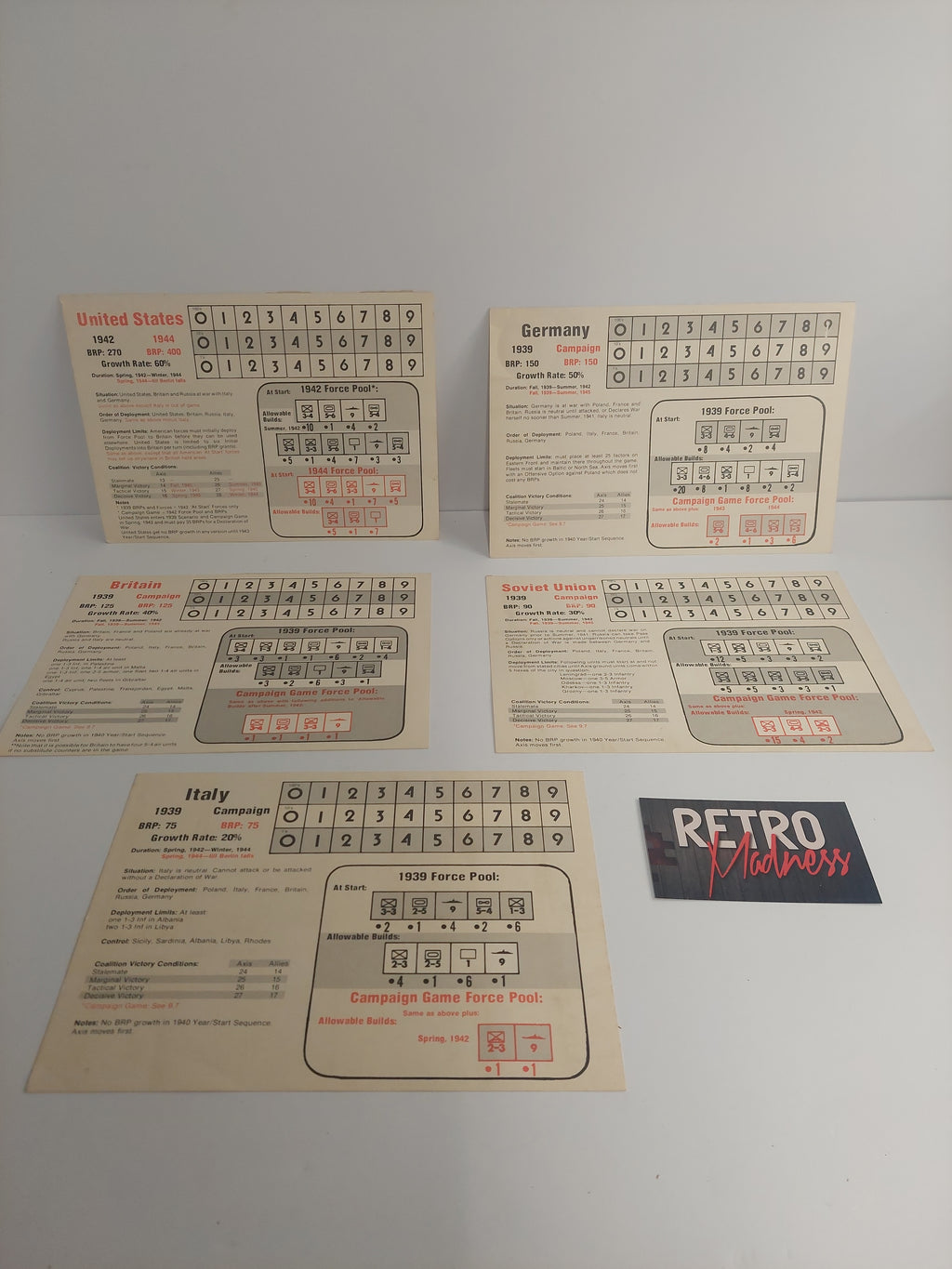 Vintage Rise and Decline of the Thrid Reich Bookcase Game