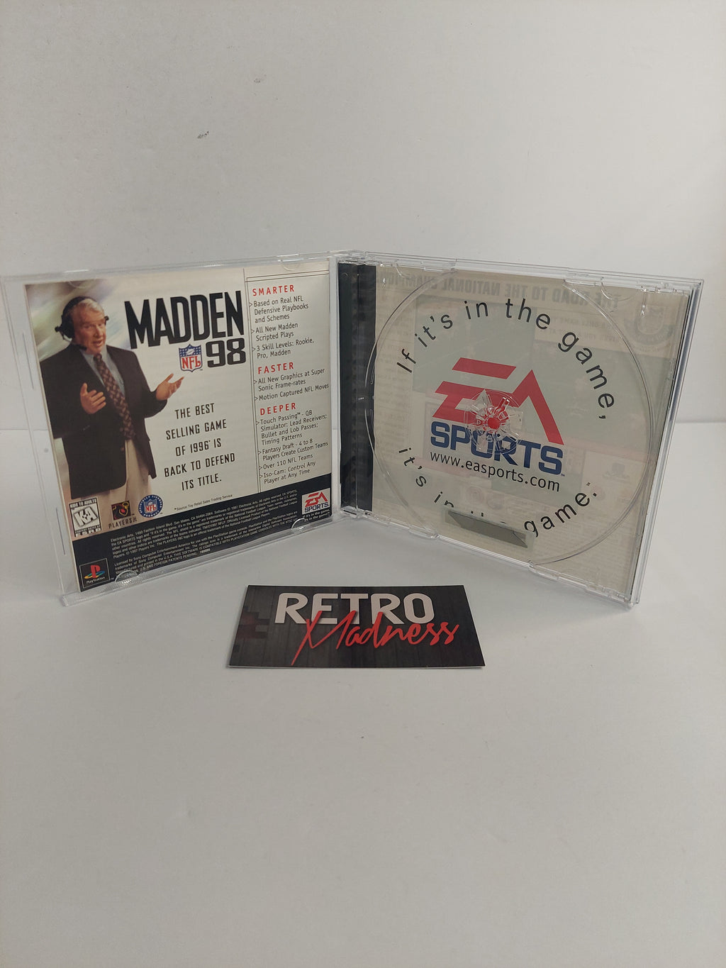 Sony PlayStation PS1 EA Sports NCAA Football 98 Case and Manual ONLY