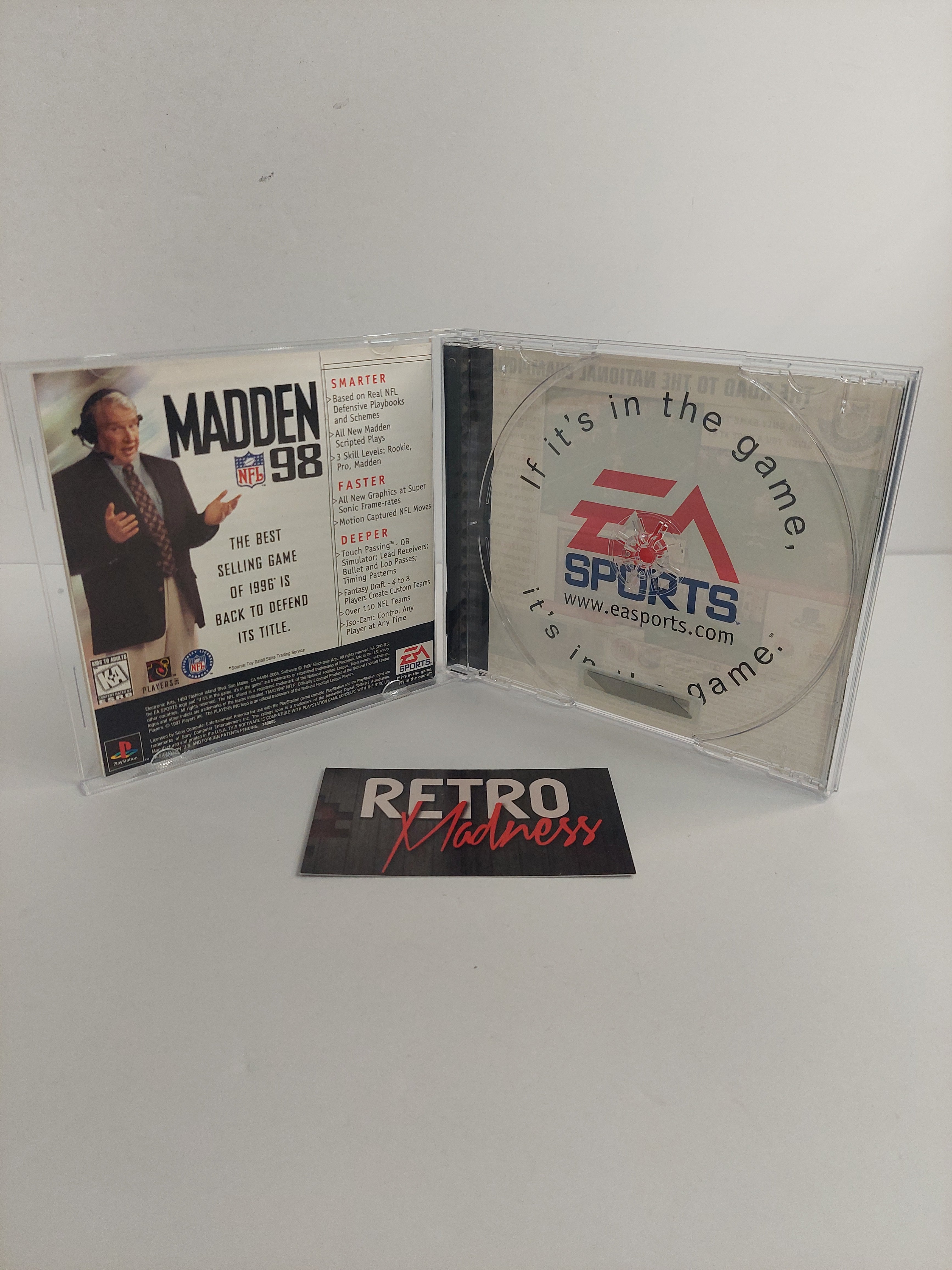 Sony PlayStation PS1 EA Sports NCAA Football 98 Case and Manual ONLY