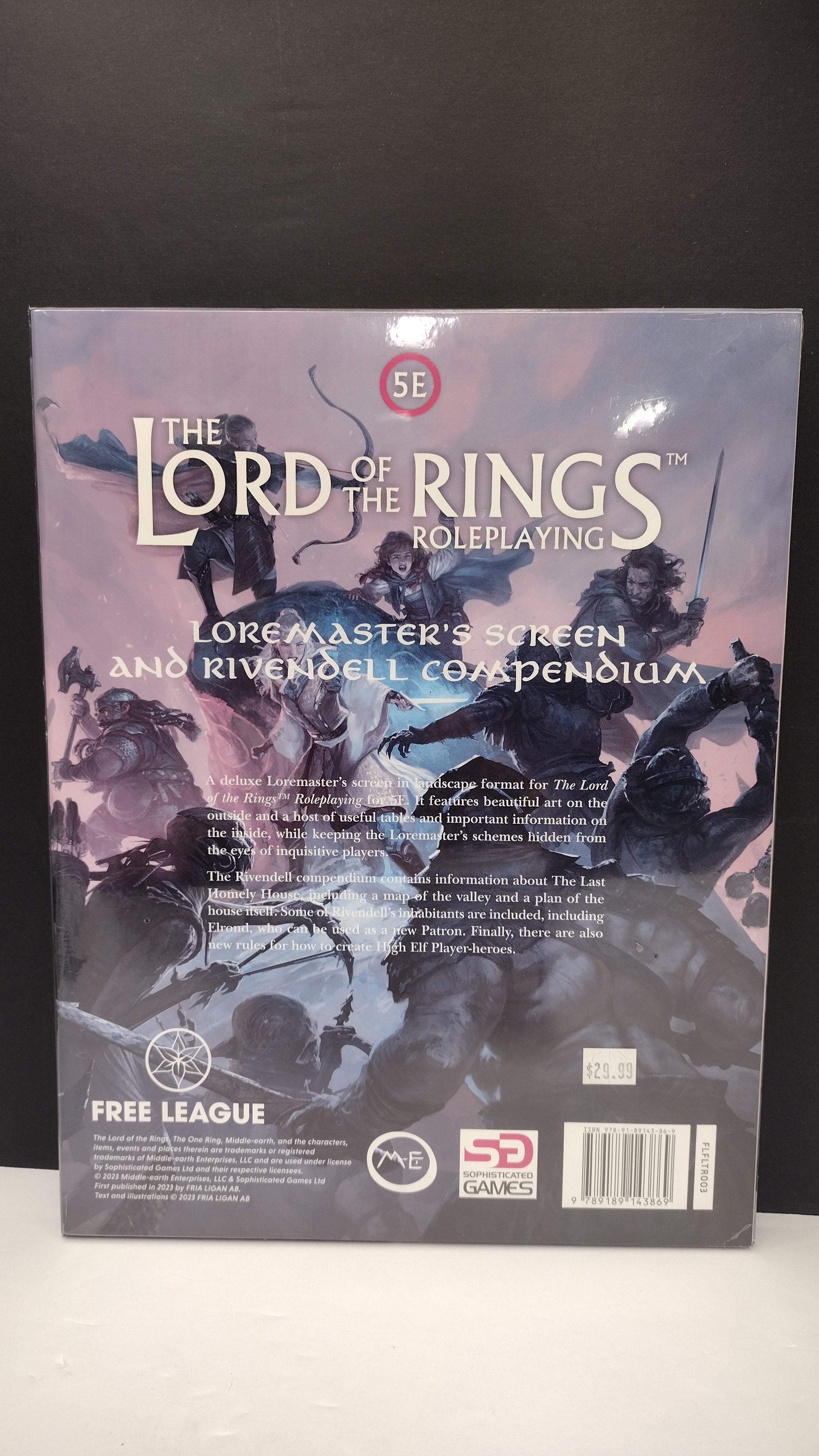 The Lord of the Rings Roleplaying (5E): Loremaster’s Screen & Rivendell Compendium – New & Sealed