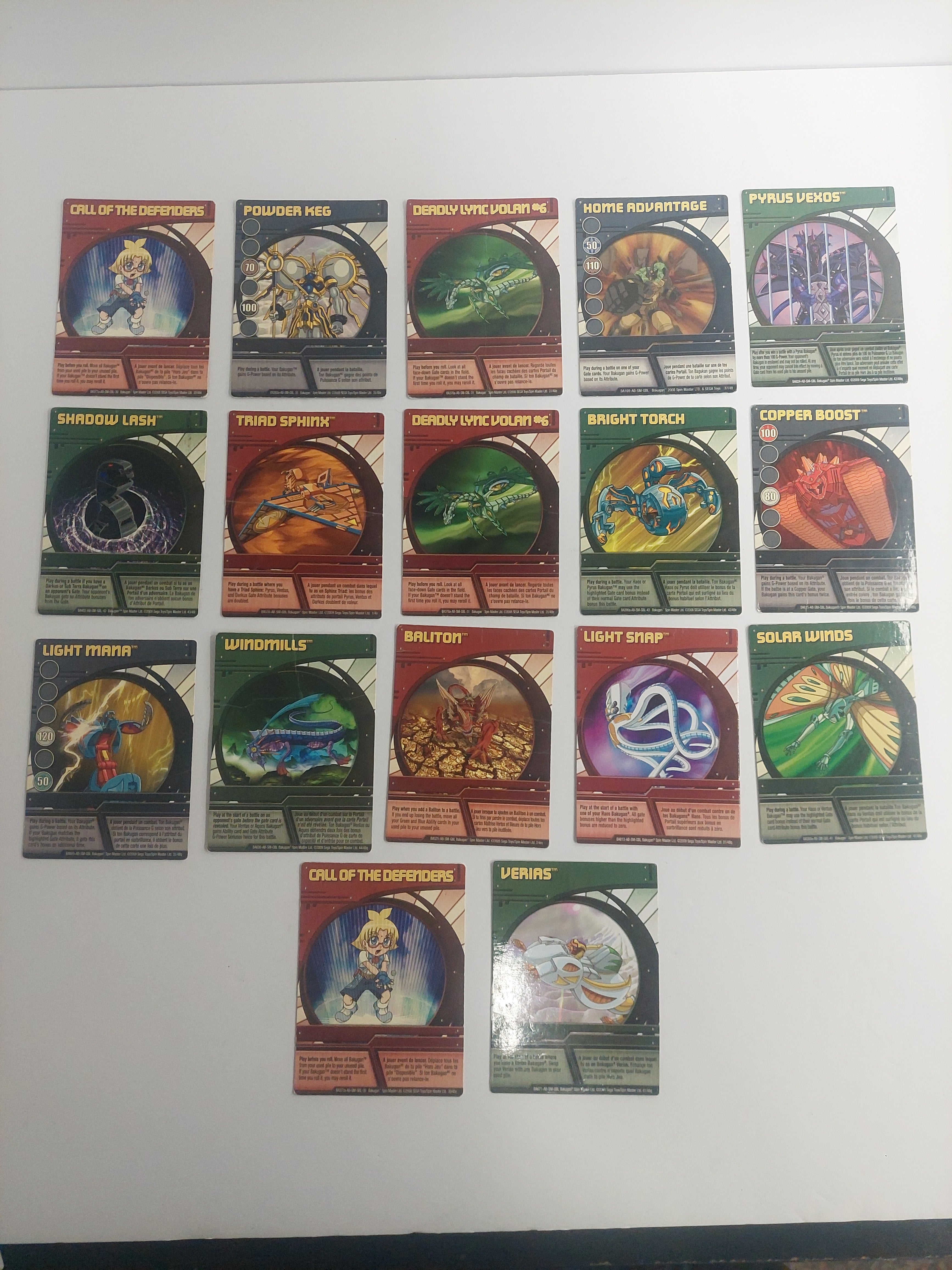 Bakugan Battle Brawlers Trading Card Lot