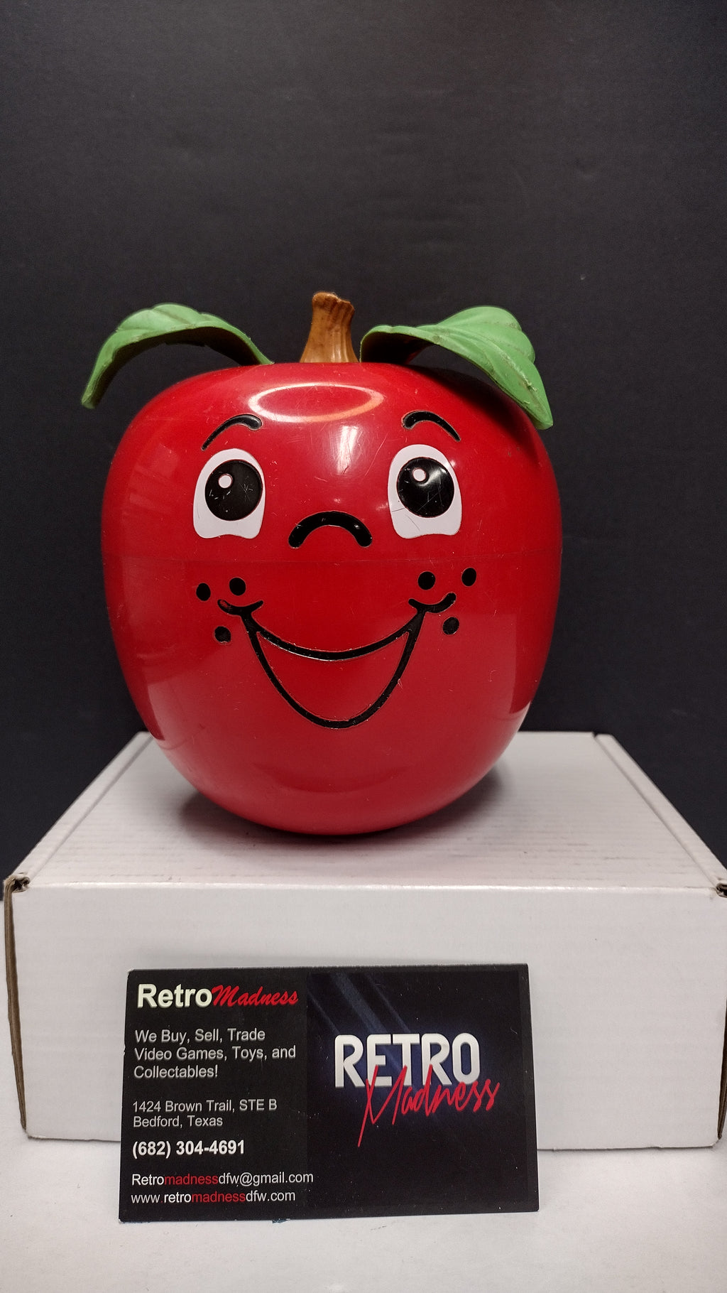 Vintage Fisher-Price Happy Apple Musical Chime Roly-Poly Toy