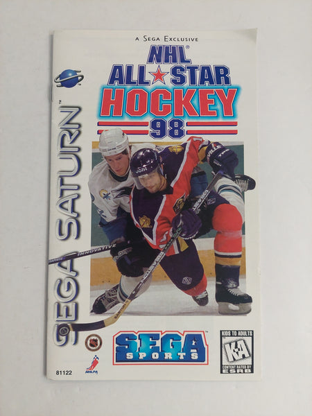 Sega Saturn NHL All-Star Hockey 98 Instruction Manual ONLY