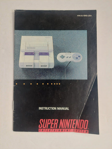 Super Nintendo SNES Instruction Manual