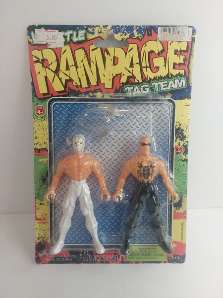 Wrestle Rampage Tag Team Sun King and The Spider Figures