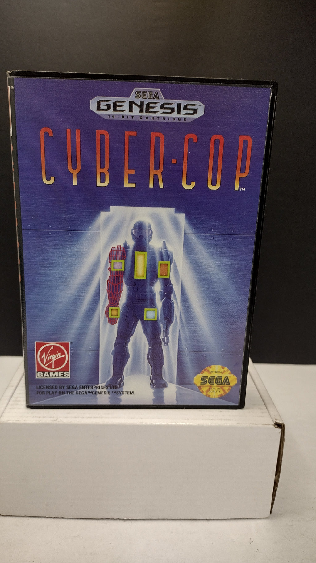 Sega Genesis Cyber Cop Original Hard Shell Case ONLY (No Game / No Manual)