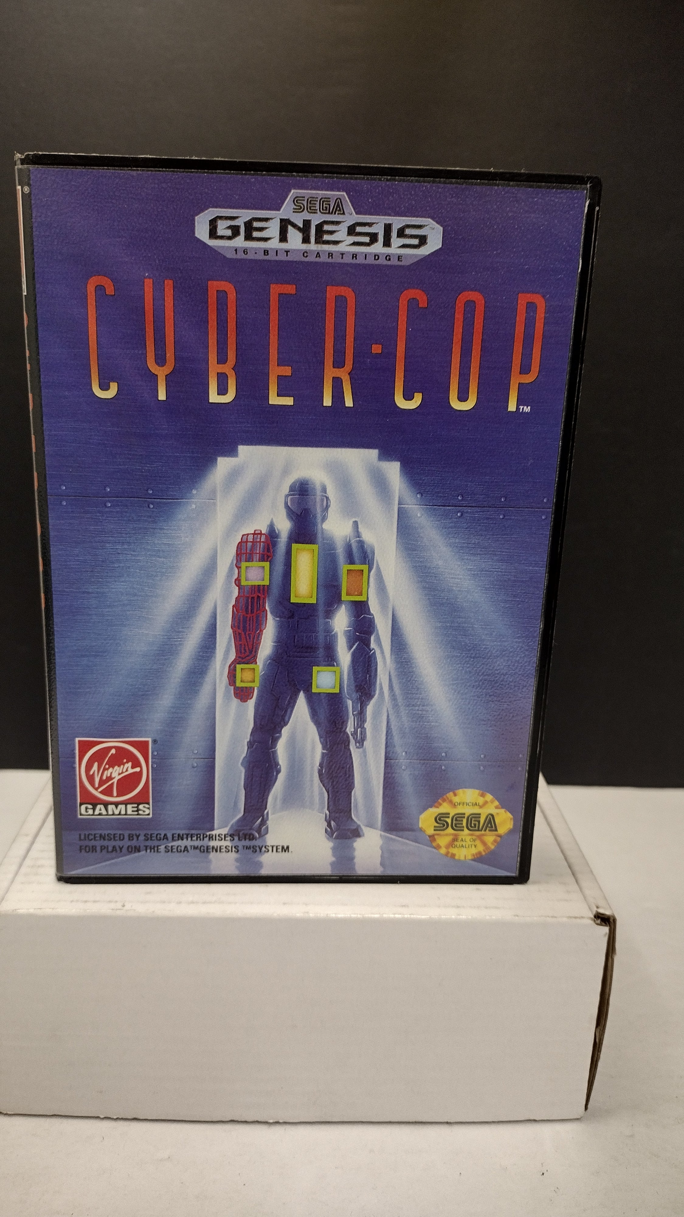 Sega Genesis Cyber Cop Original Hard Shell Case ONLY (No Game / No Manual)