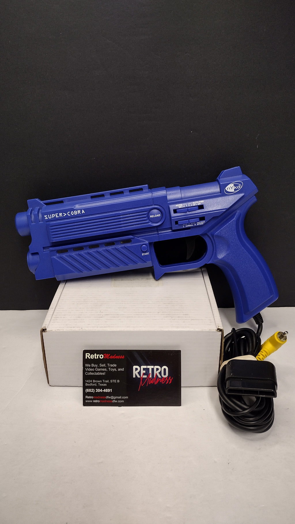 Vintage 1990s NYKO Cobra Light Gun Model UN-80039 PS1/PS2 & Sega Saturn (Tested - Loose)