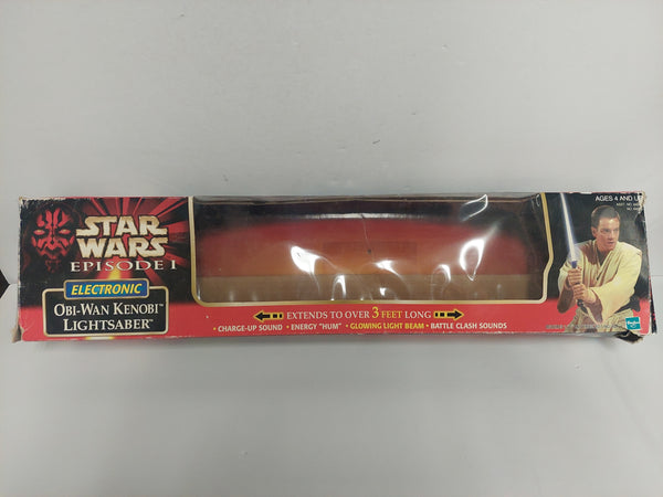 Vintage Star Wars Episode I Electronic Obi-Wan Kenobi Lightsaber Box ONLY