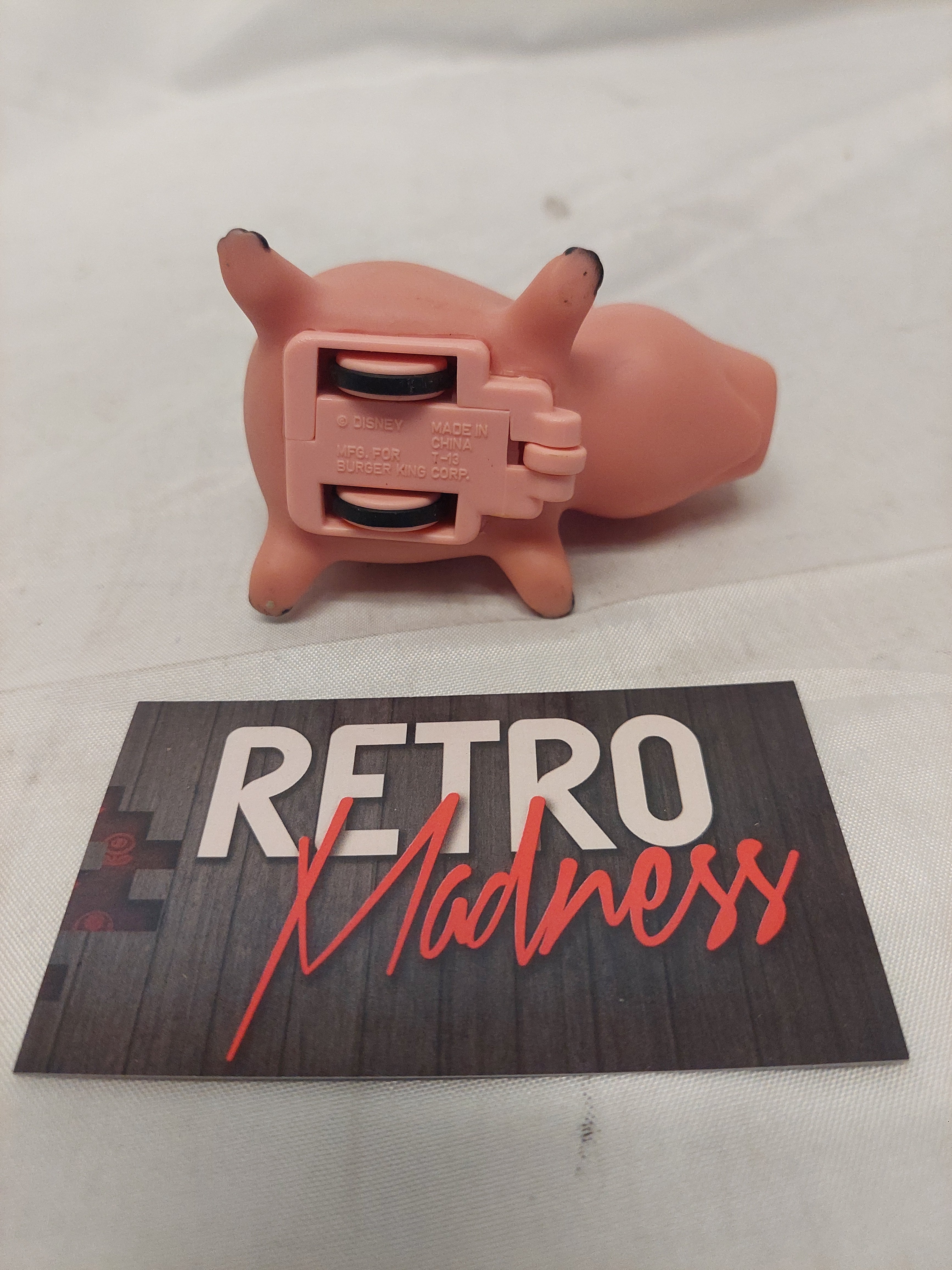 Vintage Toy Story Burger King Hamm Pig Figure Tested and Works