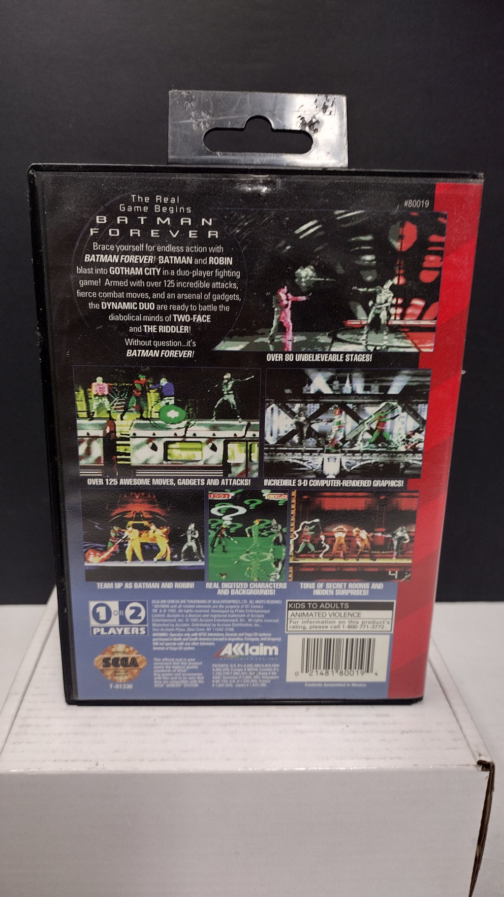 Vintage Batman Forever Sega Genesis Box & Manual Only (No Game)