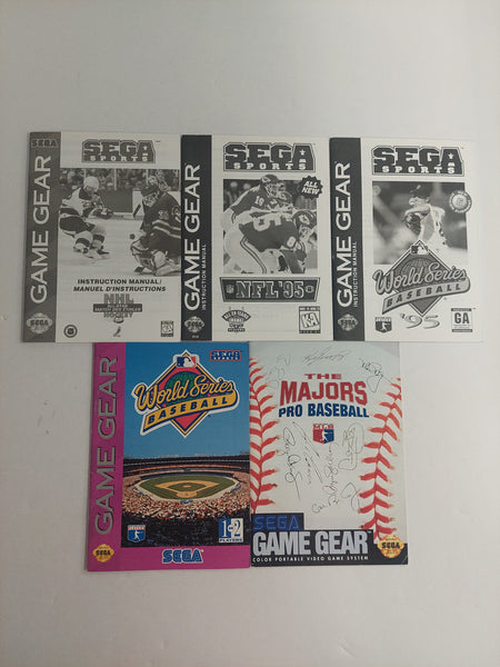 Sega Game Gear Sega Sports Manual Instruction Booklet Lot