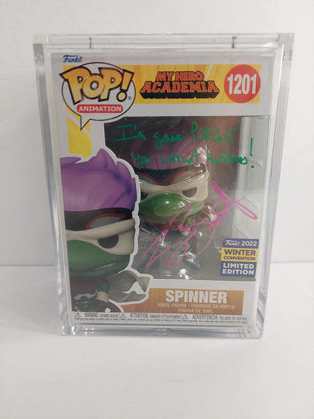 Funko Pop My Hero Academia Spinner 1201 Signed with Protector