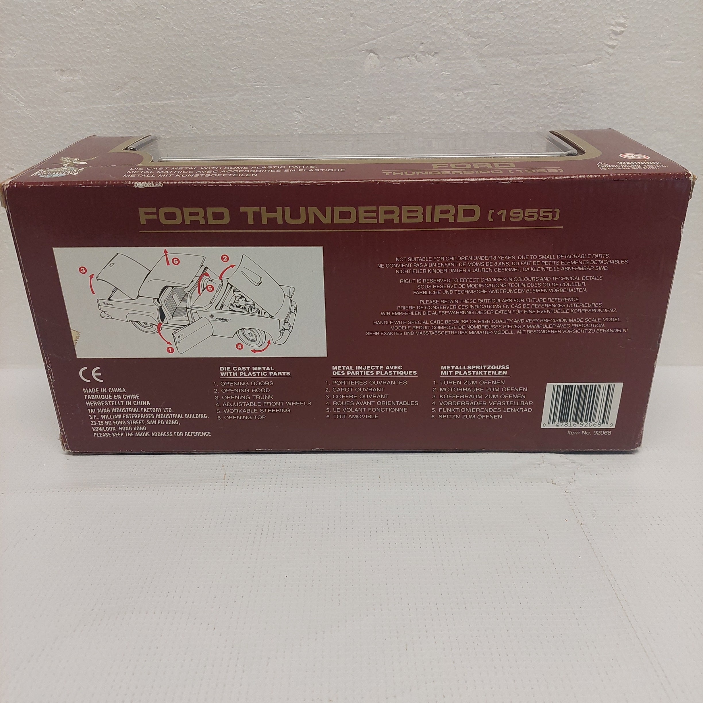 1955 Ford Thunderbird 1:18 Die Cast Metal