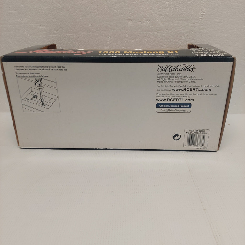 1968 Mustang GT 1:18 Die Cast Metal 1 of 5,000