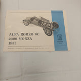 Alfa Romeo 8C 2300 Monza 1931 Model Scale 1/8