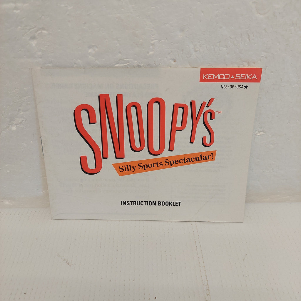 Snoopy's Silly Sports Spectacular! NES Manual ONLY