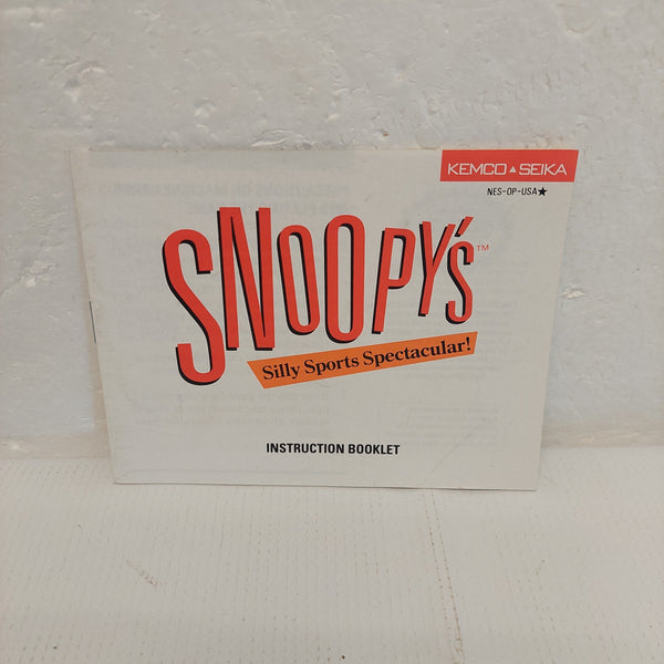 Snoopy's Silly Sports Spectacular! NES Manual ONLY
