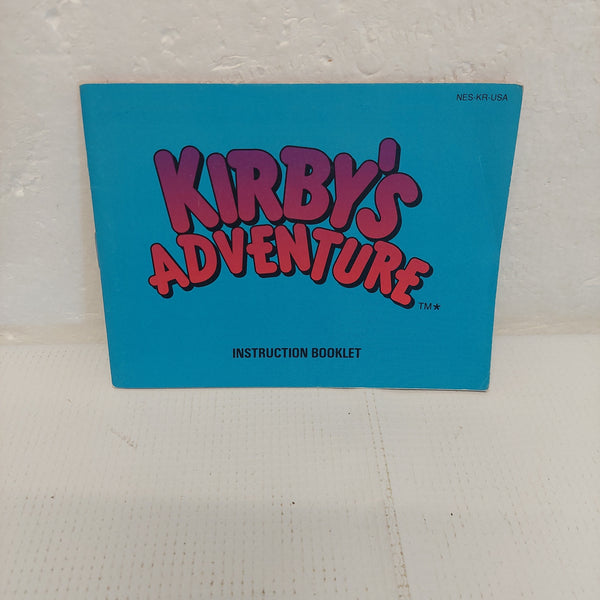 Kirby's Adventure NES Manual ONLY