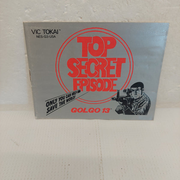 Golgo 13 Top Secret Episode NES Manual ONLY
