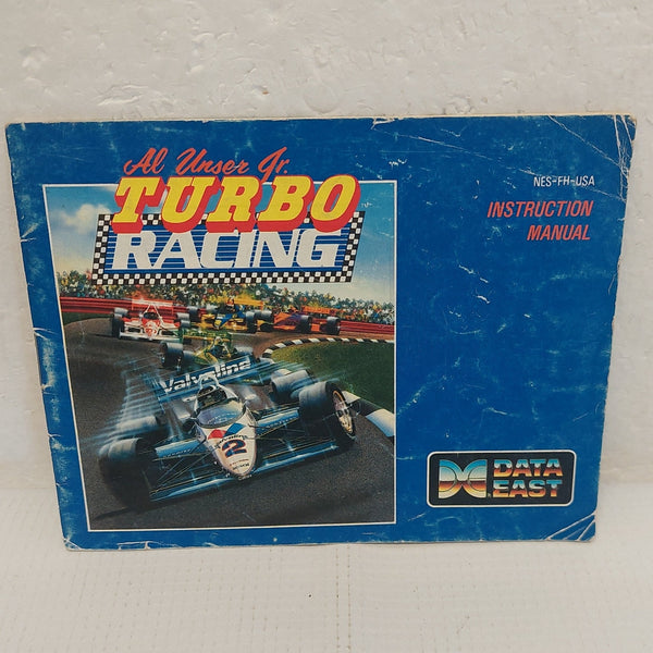 Al Unser Jr. Turbo Racing NES Manual ONLY