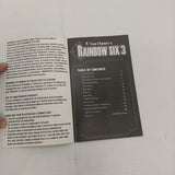 Tom Clancy's Rainbow Six 3 Playstation 2 Manual ONLY