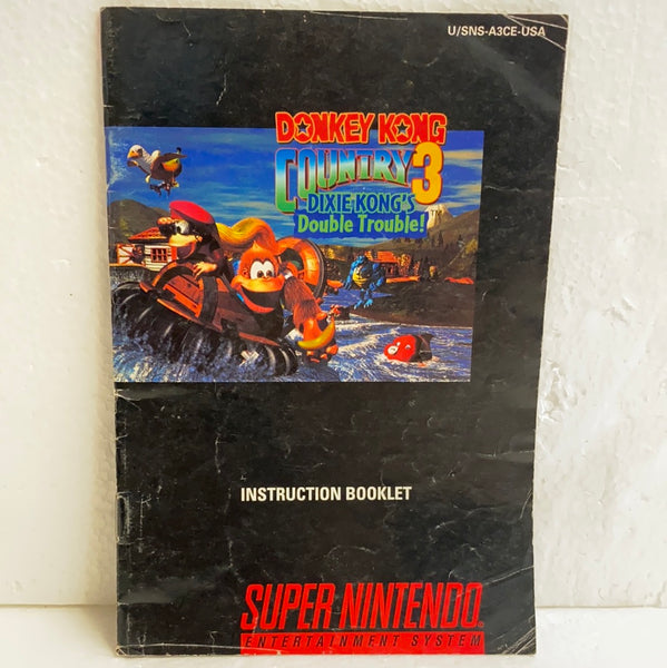 SNES Donkey Kong Country 3 Manual ONLY