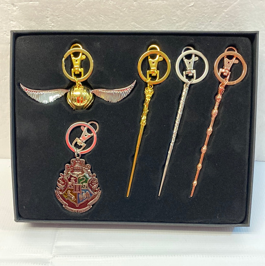 Unlock Magic: Harry Potter Pewter Keyring Set