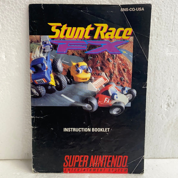 SNES Stunt Race FX Manual ONLY