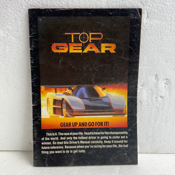 SNES Top Gear Manual ONLY